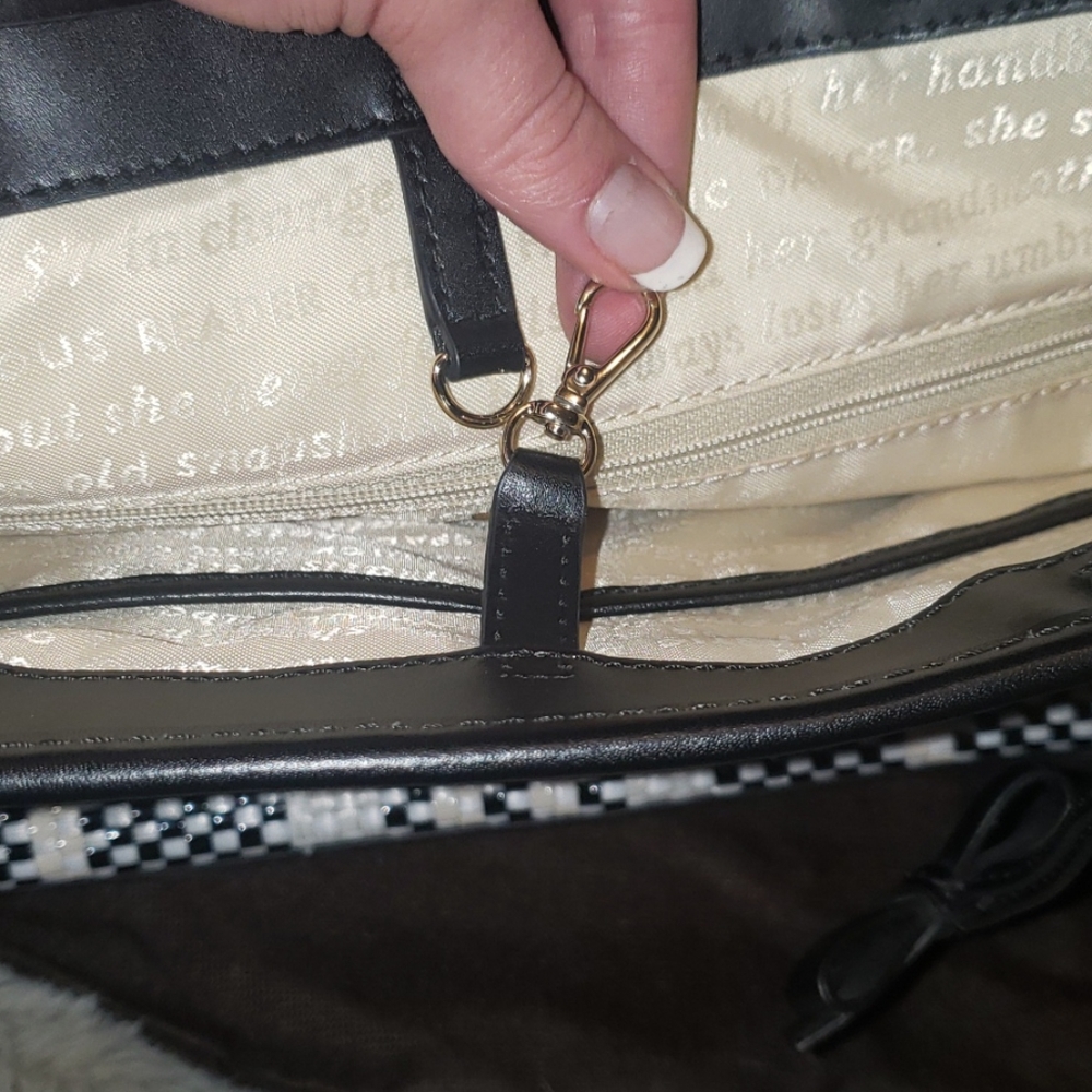 SOLD Kate Spade Plaid Purse with Dust Cover - Picture 13 of 14